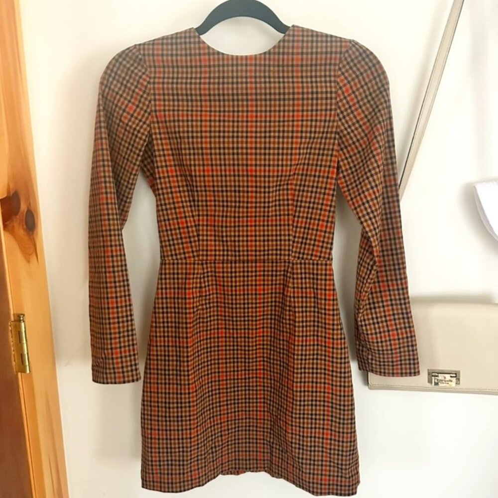 H&M plaid mini dress